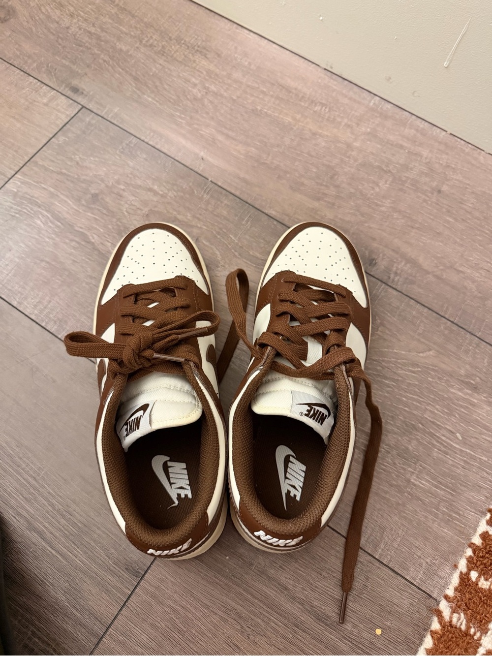 Nike Brown and White Dunks
